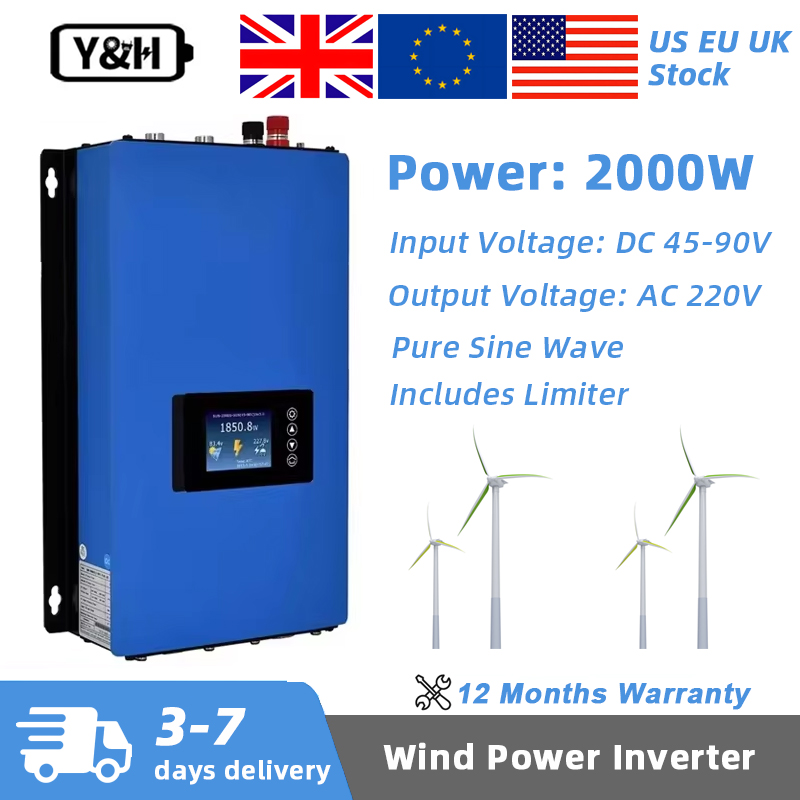 Grid Tie Inverter Limiter 2000W - Y&H 2000W MPPT Onduleur Éolien Connecté