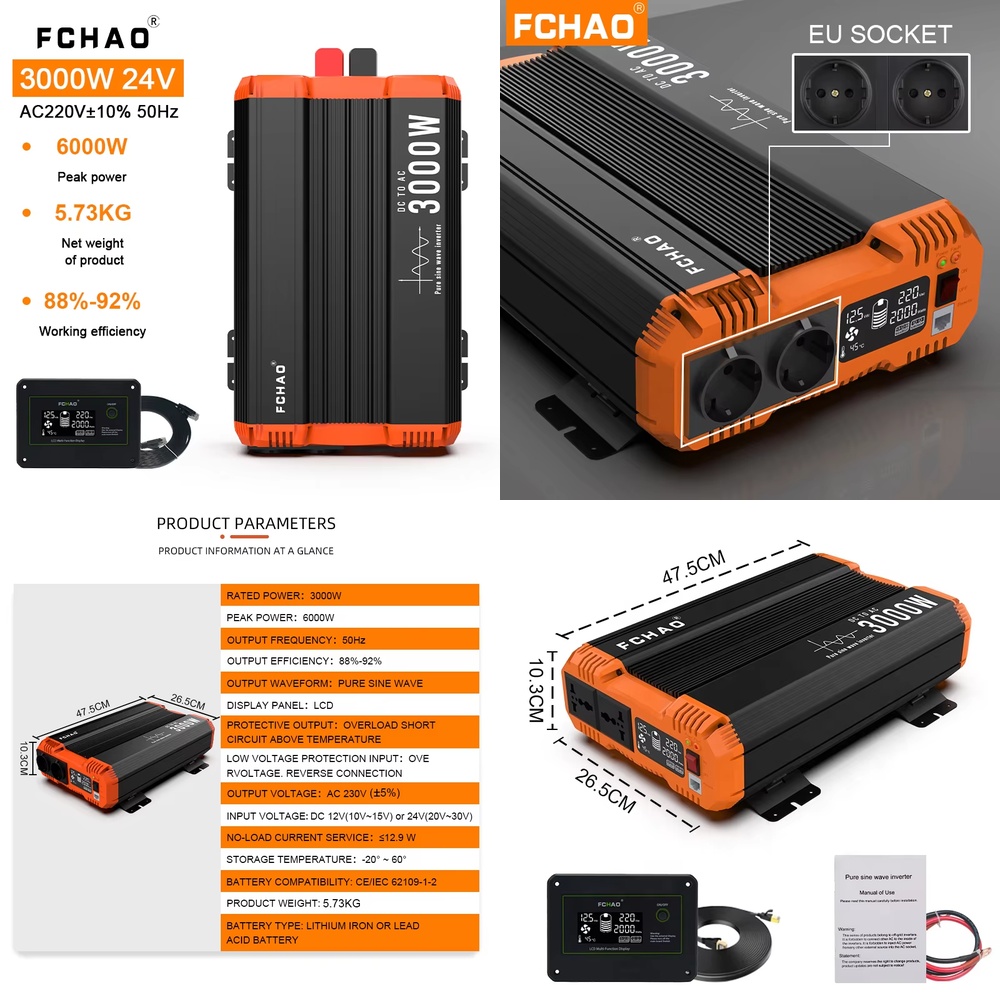 Off Grid Solar Inverter 48V 6000W - Onduleur solaire à onde sinusoïdale pure