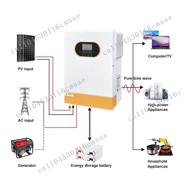 Hybrid Solar Inverter 5.5Kw Mppt 48V - Onduleur solaire hybride réseau 48V 5,5