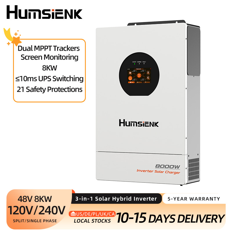 Mppt Hybrid Inverter 48V 8Kw 3 Phase - Onduleur solaire hybride 3-en-1 Humsienk 48V