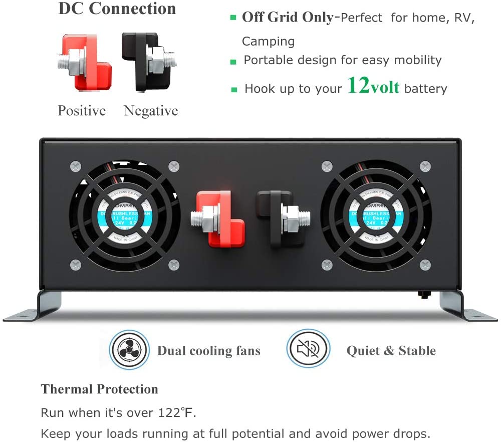 Onduleur solaire à onde sinuso - Pure Sine Wave Inverter 5000W 48V 220V avis et prix