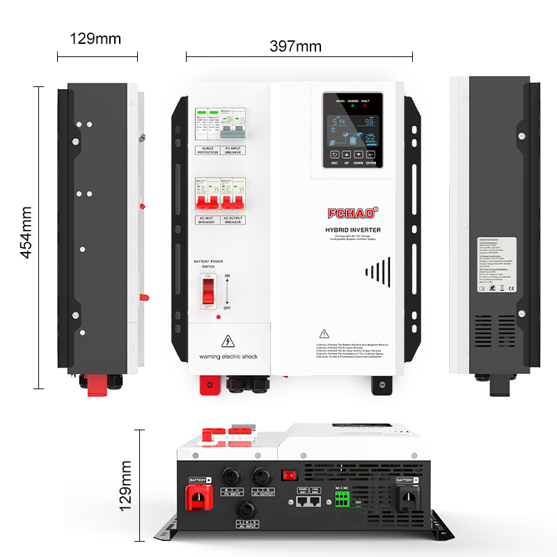 Onduleur solaire hybride Fchao - Hybrid Solar Inverter 5.5Kw Mppt 48V avis et prix