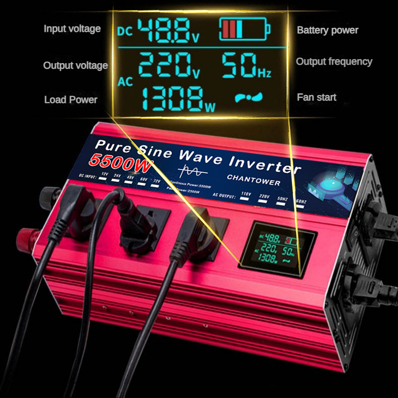 Onduleur à onde sinusoïdale Pu - Pure Sine Wave Inverter 5000W 48V 220V avis et prix