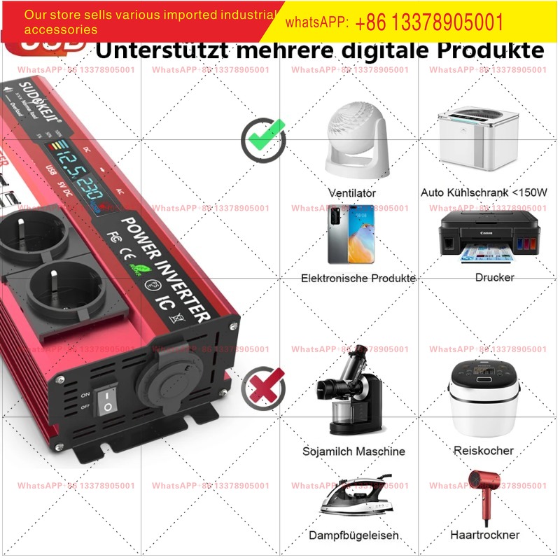 Convertisseur de courant 12V v - Power Inverter 12V 220V 4000W Continuous avis et prix