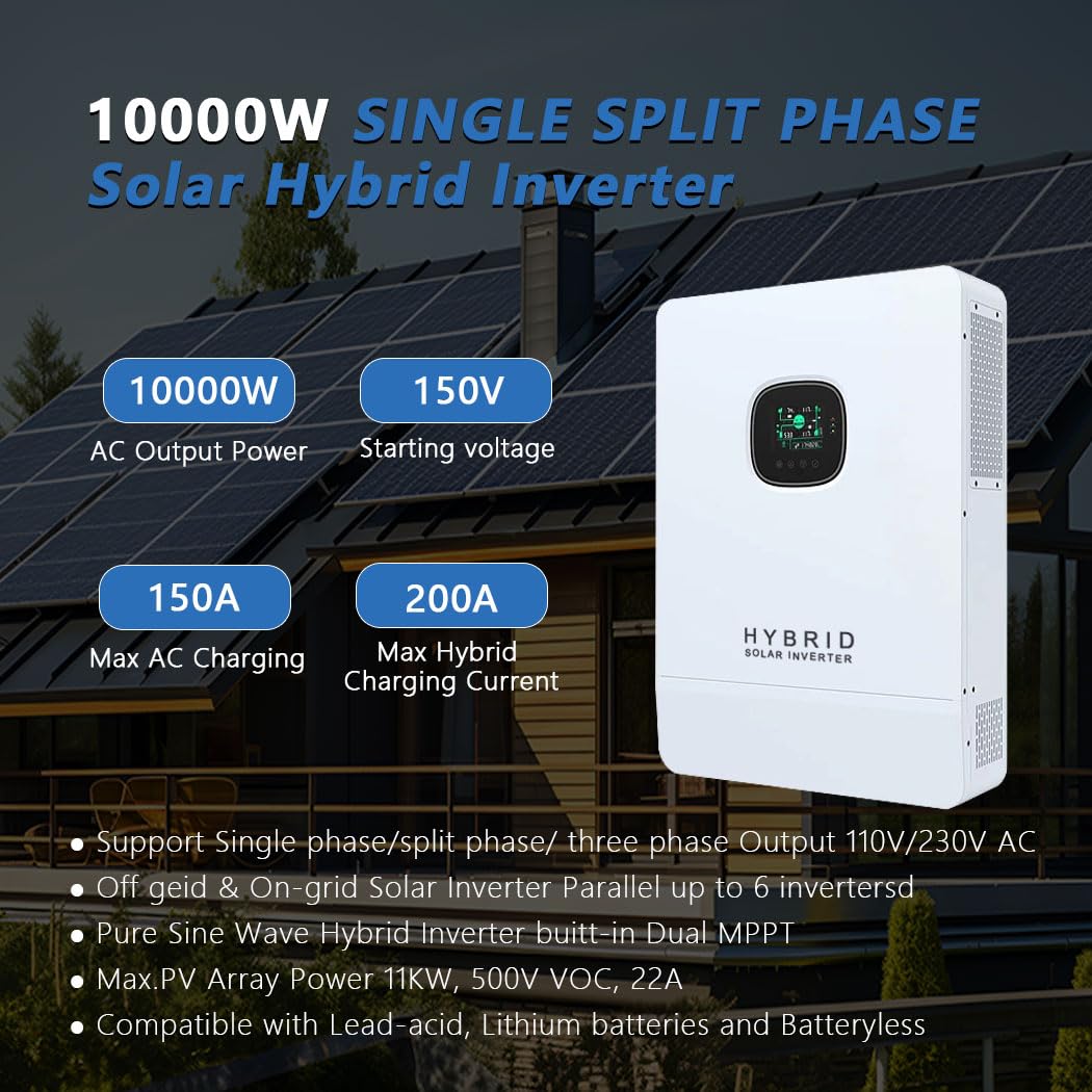 Y & H 10KW onduleur solaire hy - Split Phase Inverter 10Kw 110V 220V avis et prix