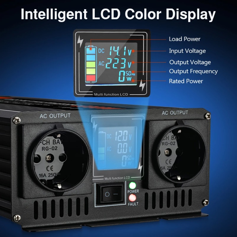 Convertisseur de tension solai - Pure Sine Wave Inverter 5000W 48V 220V avis et prix