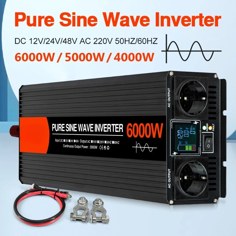 Convertisseur de tension solai - Pure Sine Wave Inverter 5000W 48V 220V avis et prix