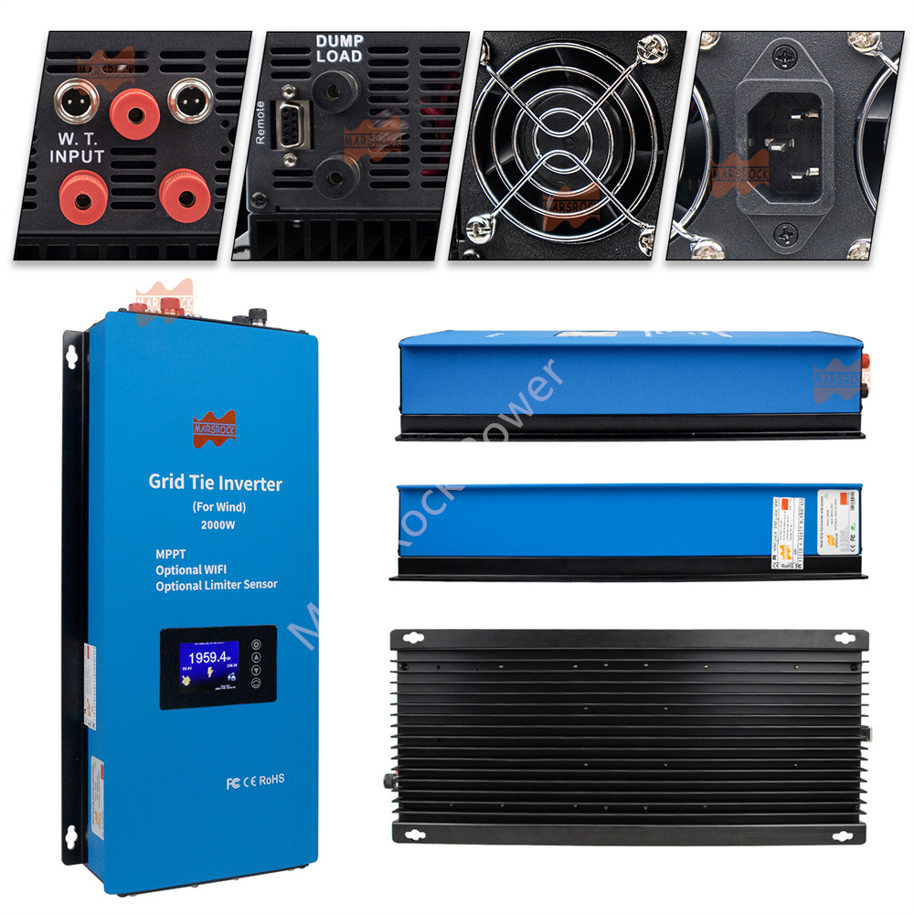 2000W 48V AC MPPT vent onduleu - Grid Tie Inverter Limiter 2000W avis et prix