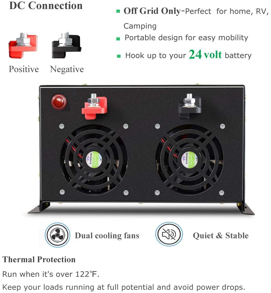Onduleur solaire à onde sinuso - Pure Sine Wave Inverter 5000W 48V 220V avis et prix