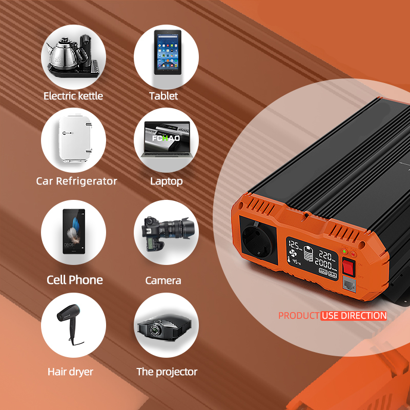 FCHAO-Onduleur à onde sinusoïd - Power Inverter 12V 220V 4000W Continuous avis et prix