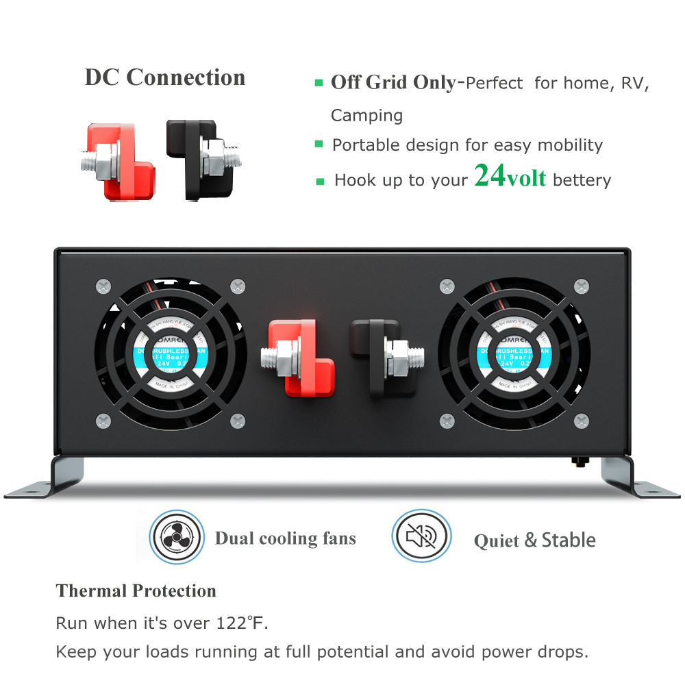 Onduleur solaire à onde sinuso - Pure Sine Wave Inverter 5000W 48V 220V avis et prix