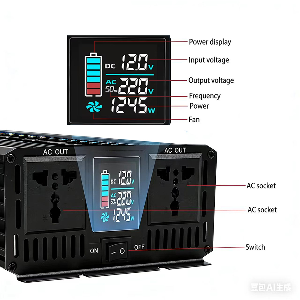 Convertisseur de courant pur s - Pure Sine Wave Inverter 5000W 48V 220V avis et prix