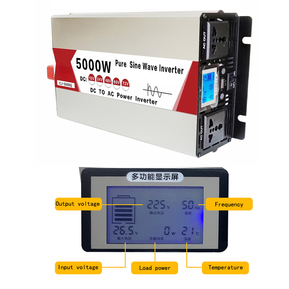 Onduleur à onde sinusoïdale Pu - Inverter Pure Sine Wave 60Hz 120V 3000W avis et prix